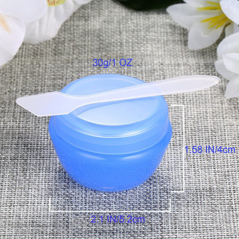 Travel Accessories Toiletry Containers, 1 oz Plastic Jars for Creams, Leak Proof Lids, Compact Travel Size (6 Pieces)