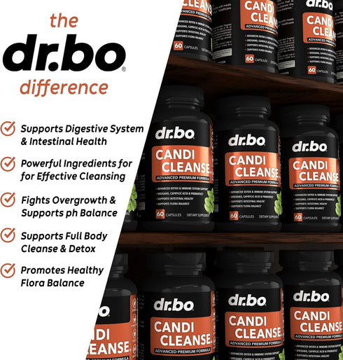 Candi Cleanse Support Supplement Pills - Extra Strength Probiotic Complex Cleanser for Women & Men