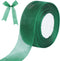 Green Sheer Ribbon, 50 Yards 1-1/2 inch Wide Shimmer Organza Ribbon for Gift Wrapping and Christmas Decoration