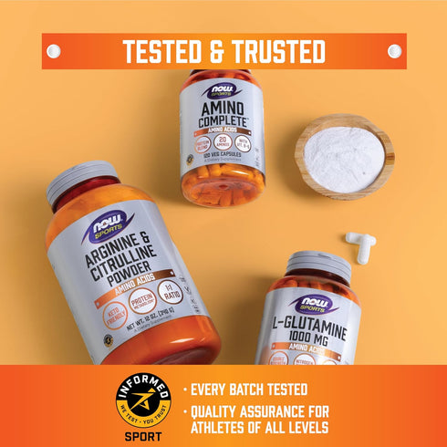 NOW Foods Sports Nutrition L-Glutamine, Double Strength 1,000 mg, Amino Acid, 120 Veg Capsules