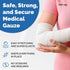 California Basics 12-Pack Gauze Bandage Roll with Tape, 2 Inches x 4 Yards, Soft & Breathable Wrap for Wound Care