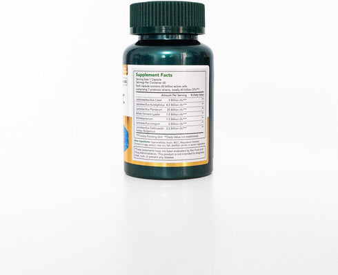 Probiotic 60 Billion CFU | Women, Men, Adults | 7 Probiotic Strains | 60 Vegetarian Capsules | Digestive Intestinal Flora | Balance Bacteria Digestive | Healthy Digestive System (1)