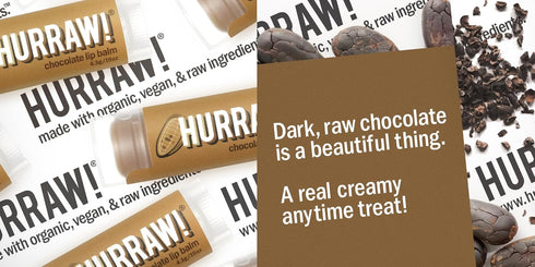 Hurraw! Chocolate Lip Balm - 2 Pack, Organic, Certified Vegan, Cruelty Free, Made in USA