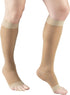 Truform Sheer Compression Stockings, 15-20 mmHg, Women's Knee High Length, Open Toe, 20 Denier, Light Beige, X-Large
