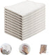 Microfiber Cleaning Cloths, 10 Pcs, 12×16 inch, Lint Free, No Odor, Beige Fish Scale Towels for Cars, Glass, Kitchen