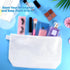 Weewooday 12 Pieces Canvas Makeup Bags, Plain Cosmetic Pouch with Zipper, Blank DIY Bags for Travel Wedding Teacher