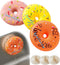 3 Pack Cute Cleaning Sponges Set with Suction Cup, Round Soft Sponge for Showering and Dishwashing.