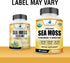 American Standard Supplements Organic Sea Moss, Bladderwrack & Burdock Root Capsules, 1200mg, 120 Capsules