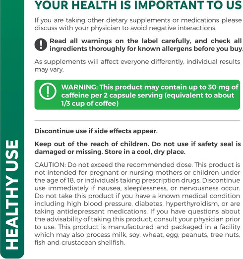 Green Tea Extract Capsules 98% with EGCG, 120 Count, Non-GMO, Natural Metabolism Boost, Antioxidant Supplement