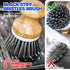 Holikme Bamboo Palm Brush Dish Brushes Vegetable Scrubber Round Natural Scrub Brush Cleaning Kit for Cleaning