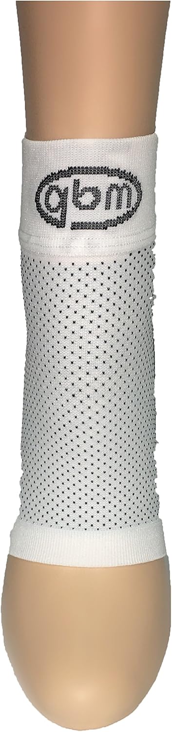 mmHg Compression Foot Sleeves for Men & Women (1 Pair) - Best Plantar Fasciitis Sleeve for Plantar Fasciitis Pain Relief, Heel Pain, Sports, Travel, and Everyday Use with Arch Support (White, Large)