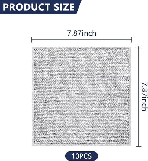 Wire Miracle Cleaning Cloths, 10PCS Non-Scratch Wire Dishwashing Rag for Wet and Dry Cleaning in Kitchen