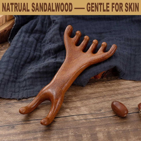 Sandalwood Scalp Gua Sha & Massage Comb - Relaxation Tool