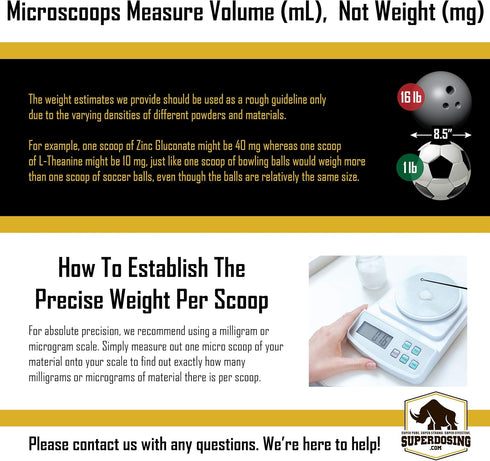 SuperDosing Milligram Measuring Spoon, 10-15 MG, 25 Pack for Quick, Convenient Measuring of Supplements