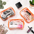 Weewooday 12 Pieces Clear Cosmetics Bag, Waterproof Makeup Bag for Vacation Bathroom, Portable Zippered Organizer