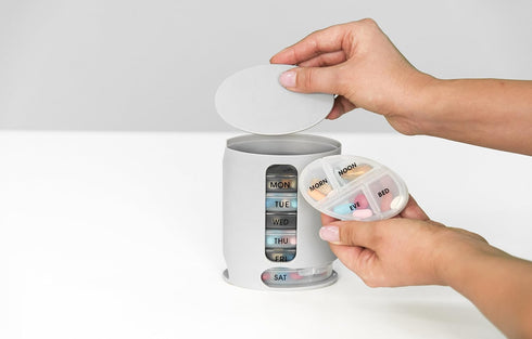 LORENZERIK 2 Pack Weekly Pill Organizer by - for Easy Medication Management