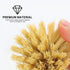Wok Brush and Multi-Function Vegetable Scrubber, Short Handle Kitchen Pot Brush with Natural Fiber Bristles for Home