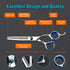 Stainless Steel Hair Cutting Scissors - 6.5 Inch Professional Thinning Shears for Family Use, Man Woman Kids