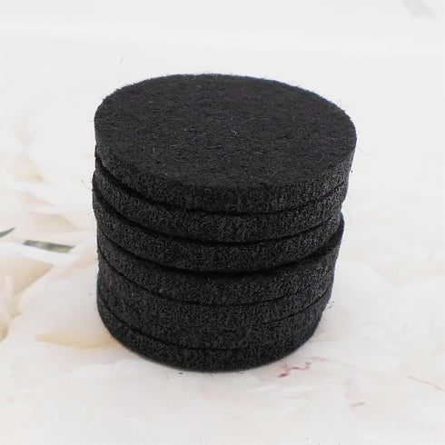 300 Pcs Replacement Felt Pads - 17mm Black Color Round for Essential Oil Diffuser Locket Necklace