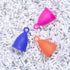Peachlife Silicone Menstrual Cup with Loop Pull Stem for Easy Removal - Reusable 12 Hour Tampon Alternative - Medium
