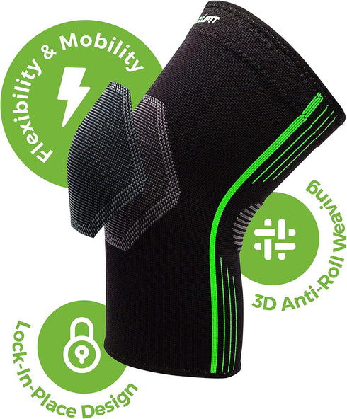 Pack 1 NeoAlly - Compression Sleeve Knee Support for Knee Relief, Medical-Grade Gym Knee Support, Breathable Knee