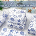 JarThenaAMCS 100 Sheets Blue Ocean Tissue Paper, Sea Shell Starfish Gift Wrapping for Wedding Birthday Summer Party