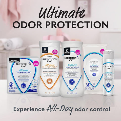 Summers 24 15 Oz Eve Ultimate Odor Protection Feminine Wash with Shea Butter - Up to Hour Vaginal Odor Control, pH