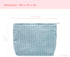Large Zipper Corduroy Makeup Bag for Women, Travel Canvas Cosmetic Organizer, Brush Storage, Blue