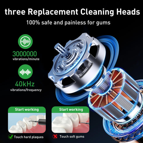 YSHTKS 4 4 IPX6 Plaque Remover for Teeth - Tartar Remover for Teeth, Dental Calculus Remover Teeth Cleaning Kit Speed