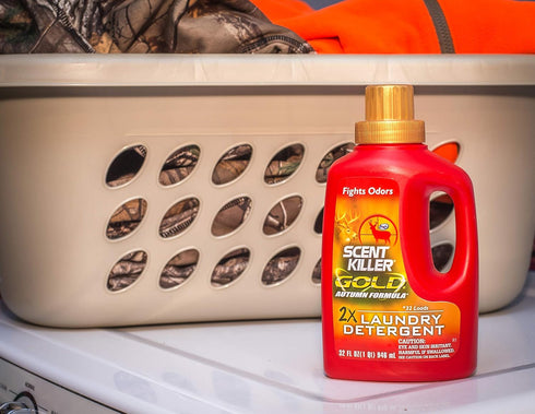 Scent Killer Gold Autumn Formula, Odor Eliminator Laundry Detergent for Hunting Gear, 32 Fluid Ounces