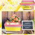 Moonld 5 Pcs Teacher Appreciation Gifts Pencil Empty Gift Basket with Handle Cardboard Gift Baskets Market Tray Pencil