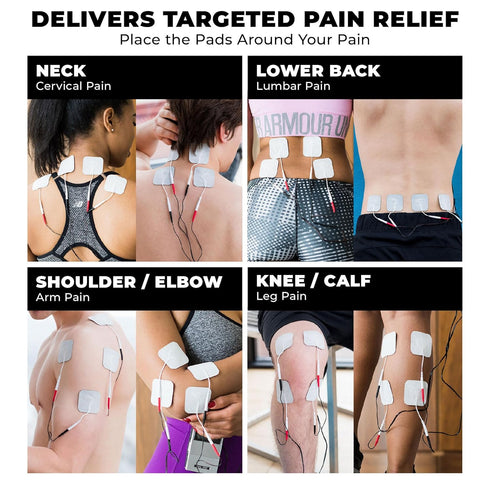 TENS 7000 Digital Muscle Stimulator Unit with Accessories for Back, Shoulder, Neck, Sciatica, Nerve, and Hip Pain Relief