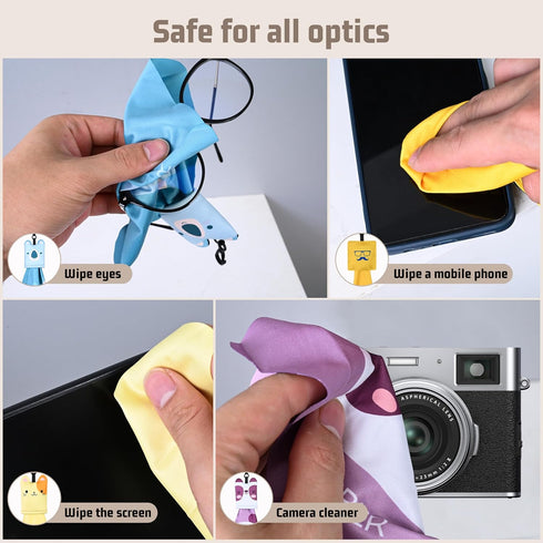 SEIBER 6 Pack Glasses Cleaning Cloths Microfiber Cleaner Cloth- for Eyeglasses, Sunglasses, Camera Lenses Phone
