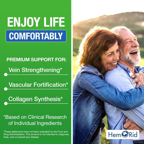HemRid Plus Advanced Herbal Comfort Formula - 45 Veggie Capsules for Enhanced Comfort & Wellness