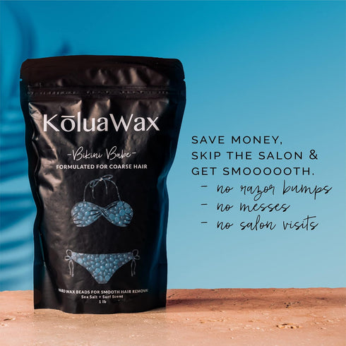 KoluaWax Hard Wax Beads for Hair Removal, Coarse Hair Formula, 1lb Refill for Wax Warmers
