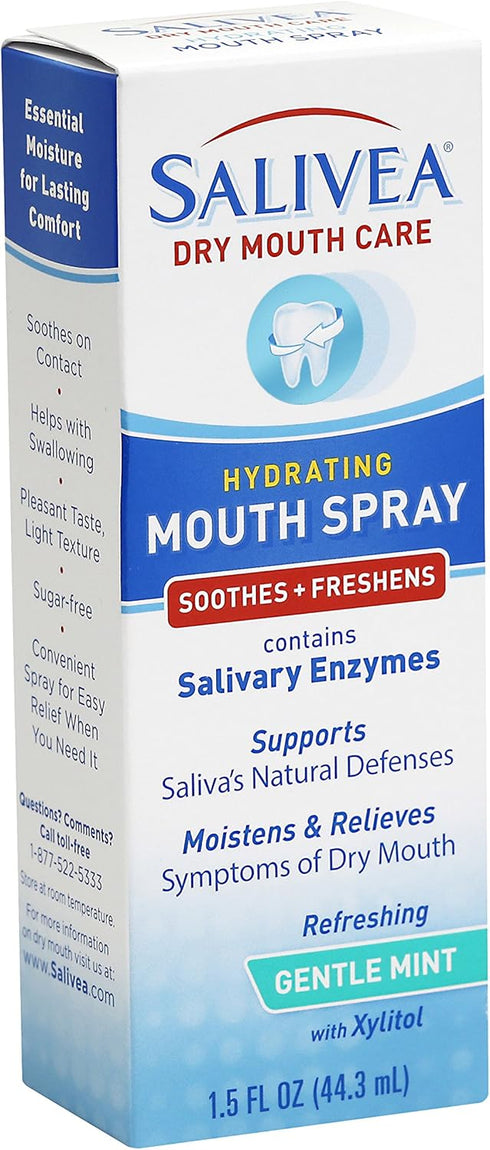 Extra Gentle Dry Mouth Spray, Soothing Mint, Moisturizing, 250 Pumps (1.5oz Bottle)