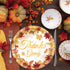 mdgfge 24Pcs (9 inch) Thanksgiving Paper Plates, Autumn Maple Leaf with Pumpkin Disposable Dessert Plates Tableware