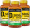 MASON NATURAL Vitamin D3 125 mcg (5000 IU) - Supports Overall Health, Strengthens Bones, 50 Softgels (Pack of 3)