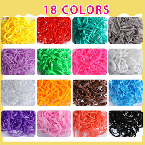 YGDZ Hair Accessories for Girl, 1753PCS Elastic Hair Ties Set, Colorful Hair Rubber Bands with Organizer Box, Cotton