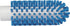 Vikan 5380-50-3 Stiff Tube Brush, Polyester, 2" x 5-3/4" OAL, Blue