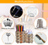 Hipiwe Makeup Brush Holder, Gold Bling Crystal Organizer for Brushes, Remote Control, and Cosmetic Tools, 2-Slot