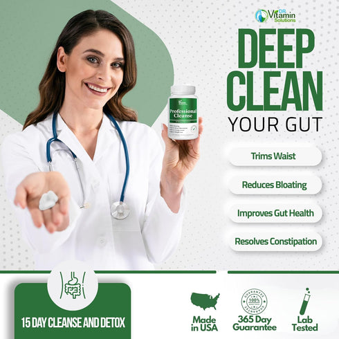 Dr Vitamin Professional Detox Cleanse for Weight Loss, 15 Day Colon Cleanse, 60 Capsules, 2-Pack