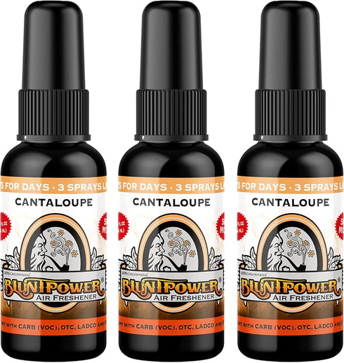 Blunt Power High Concentrated Air Freshener, Cantaloupe, 1.5oz, 3 Packs