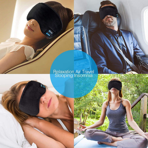 Sleep Headphones Bluetooth Eye Mask, Joseche Wireless Bluetooth 5.2, Handsfree Sleeping Mask with Built-in Speakers