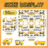 Herytem 50 Count 13 13 Inch 2-Ply Construction Birthday Napkins x Disposable Lunch Napkins with Excavator, Truck