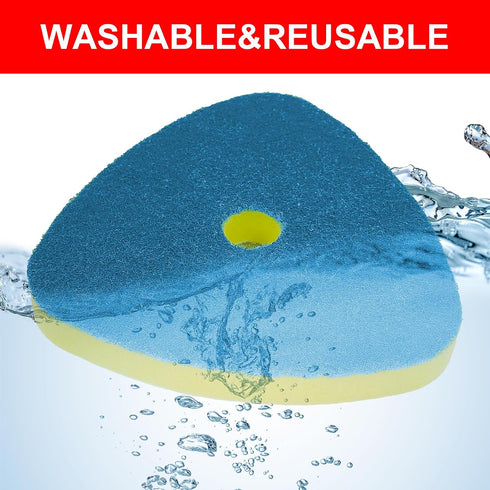 OKcedier 1 2 1 Spin Mop Replacement Head for O Cedar EasyWring Tank, Includes Magic Scrubber Sponge Brushes & Connector