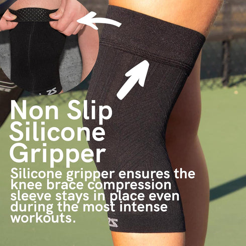 Zensah Compression Knee Sleeve - Supportive Brace for Knee Pain Relief