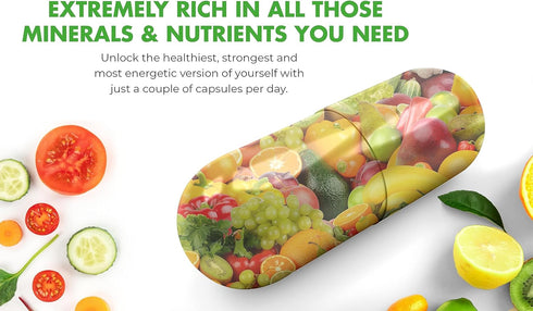 Life's essence Fruit and Veggie Supplement - 360 Capsules, 100% Whole Super Fruit and Vegetable