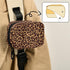 Ollabaky 7 Marble Leopard Print Pill Case Day Pill Organizer Travel Pill Case Portable Weekly Pill Box Bag Container