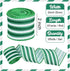 TONIFUL 2 Rolls-2 Inch Green Striped Wired Ribbon, Green and White Stripe Wired Ribbon for Gift Wrapping, Indoor, Bows Making, Wedding Birthday Party Decoration (6yds/roll) by TONIFUL